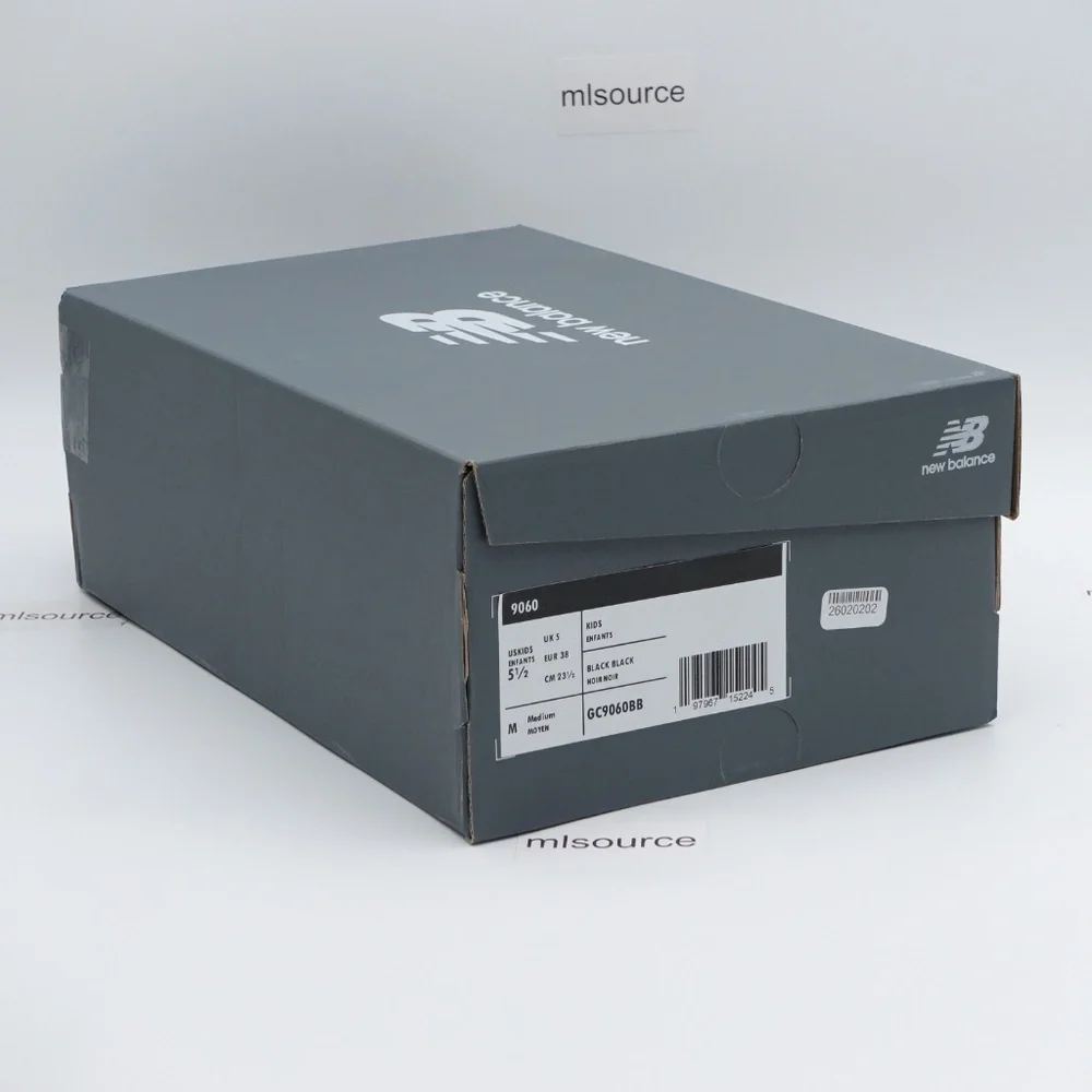 NEW New Balance 9060 Sneakers GC9060BB Black/Phantom - Picture 4 of 7